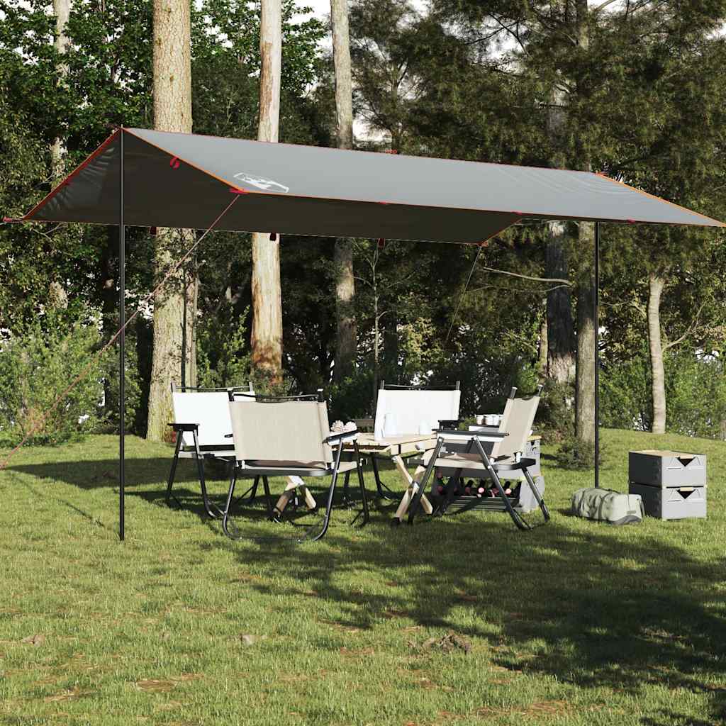 Vidaxx auvent de camping étanche 500x294 cm gris et orange