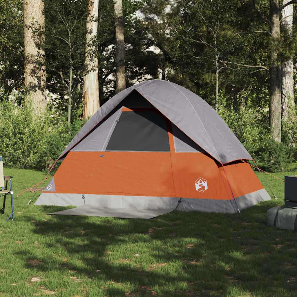 Tente dôme VidaXL 2 personnes imperméable orange