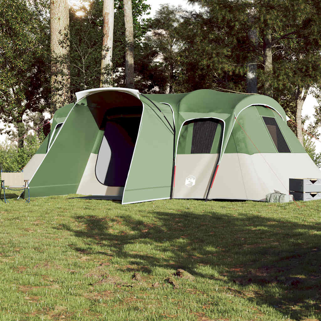Tente tunnel VidaXL 16 personnes imperméable vert