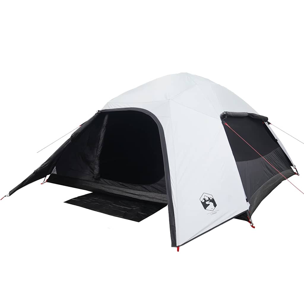 Tente dôme Vidaxl 4 personnes tissu occultant imperméable blanc