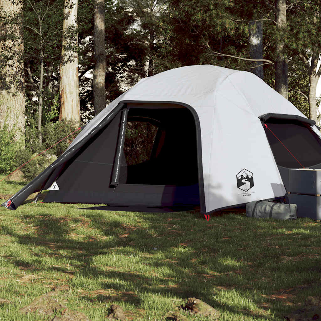 Tente dôme Vidaxl 4 personnes tissu occultant imperméable blanc