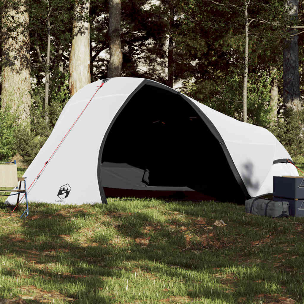 Tente dôme Vidaxl 4 personnes tissu occultant imperméable blanc