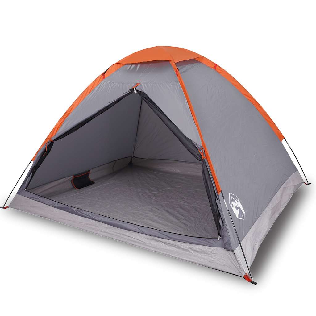 Tente dôme Vidaxx 4 personnes imperméable gris et orange