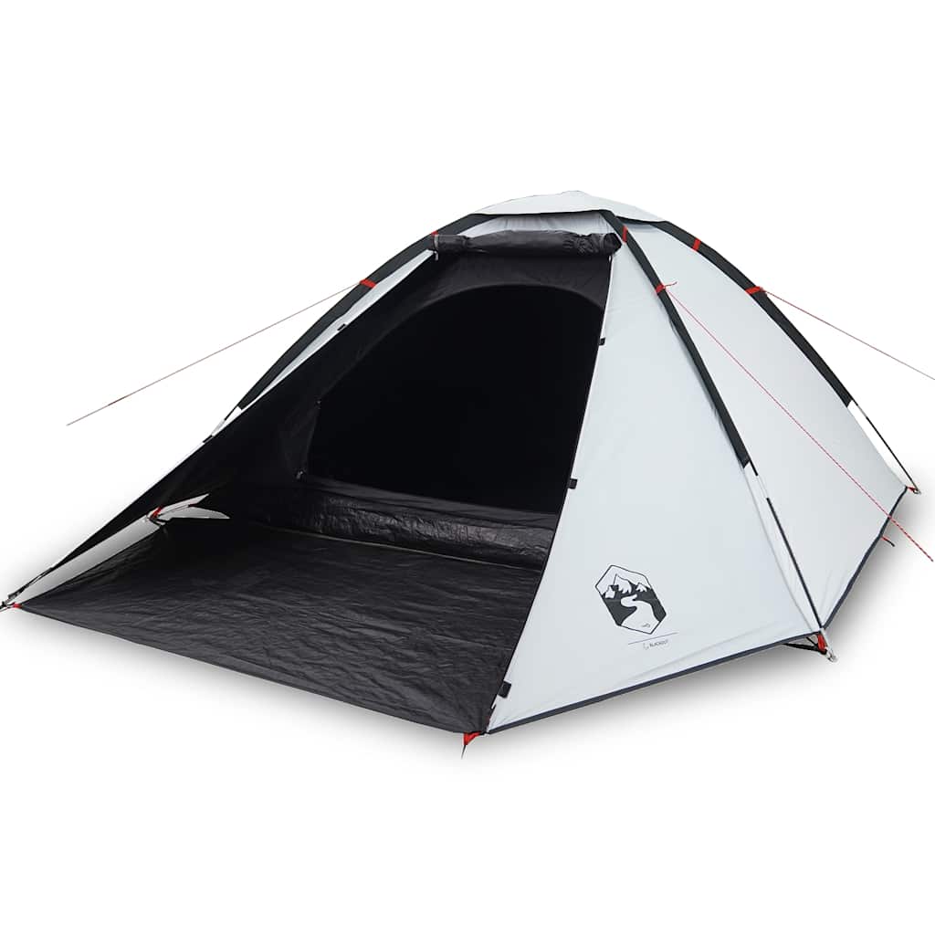 Tente dôme Vidaxl 2 personnes tissu occultant imperméable blanc