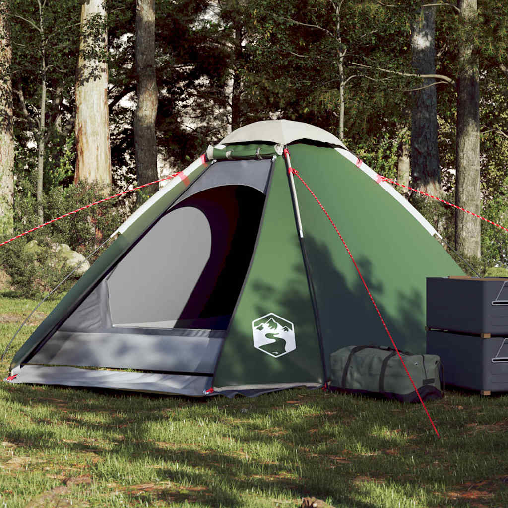 Tente dôme VidaXL 4 personnes imperméable vert