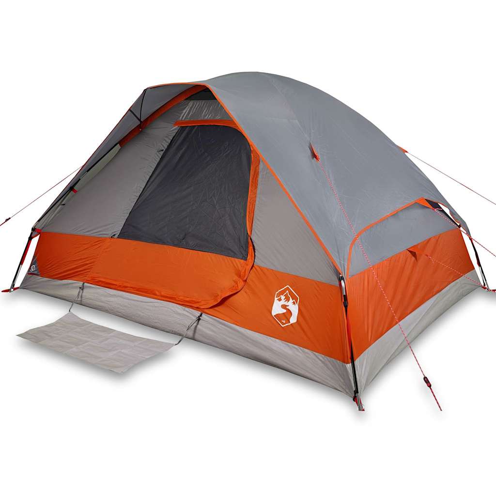 Tente dôme Vidaxx 4 personnes imperméable gris et orange