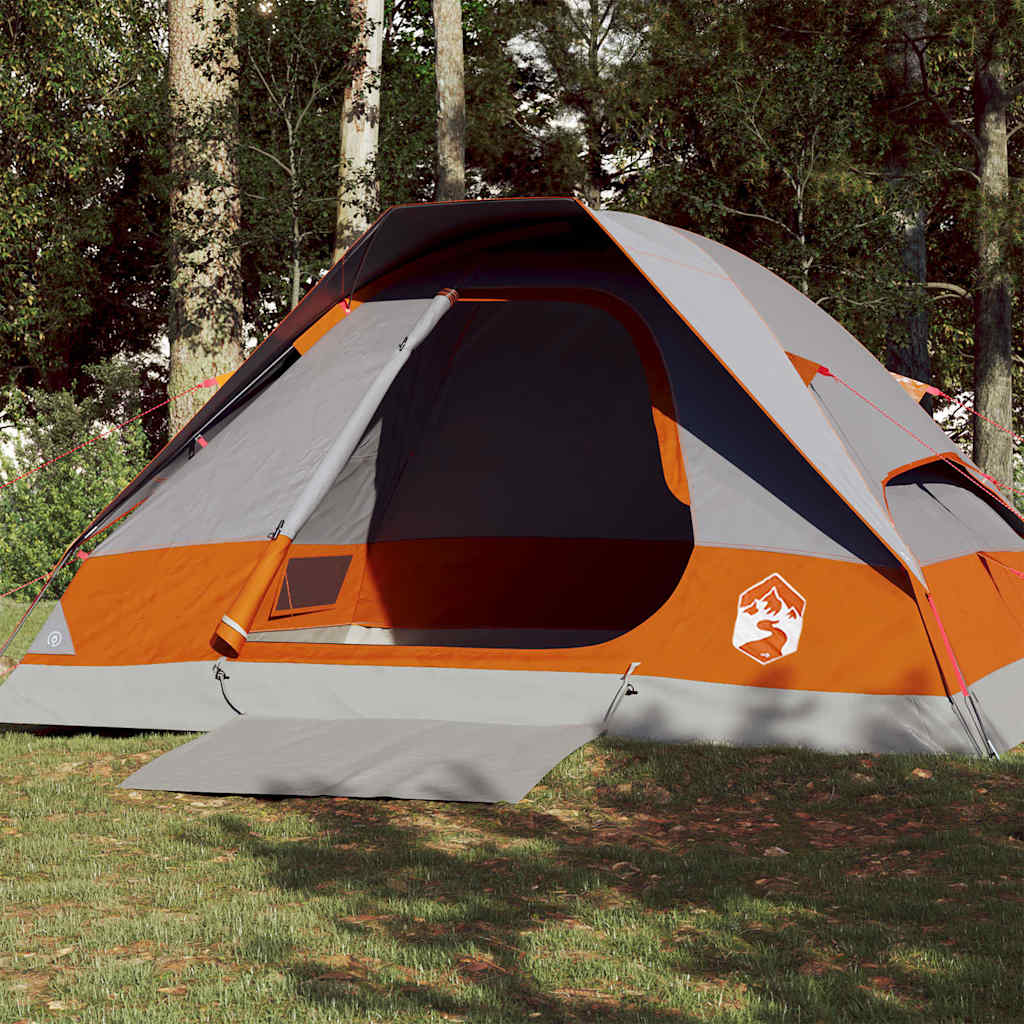 Tente dôme Vidaxx 4 personnes imperméable gris et orange