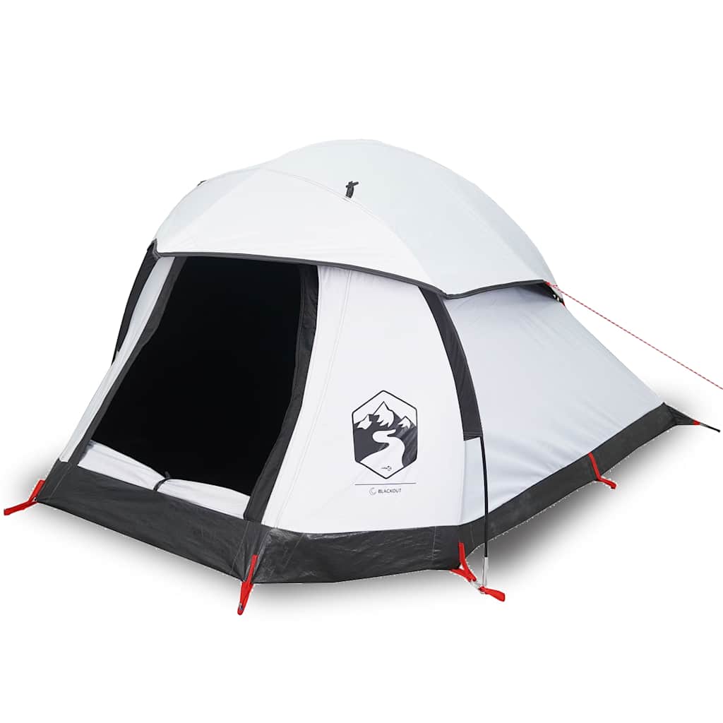 Vidaxl tente dôme 1 personne imperméable tissu occultant blanc