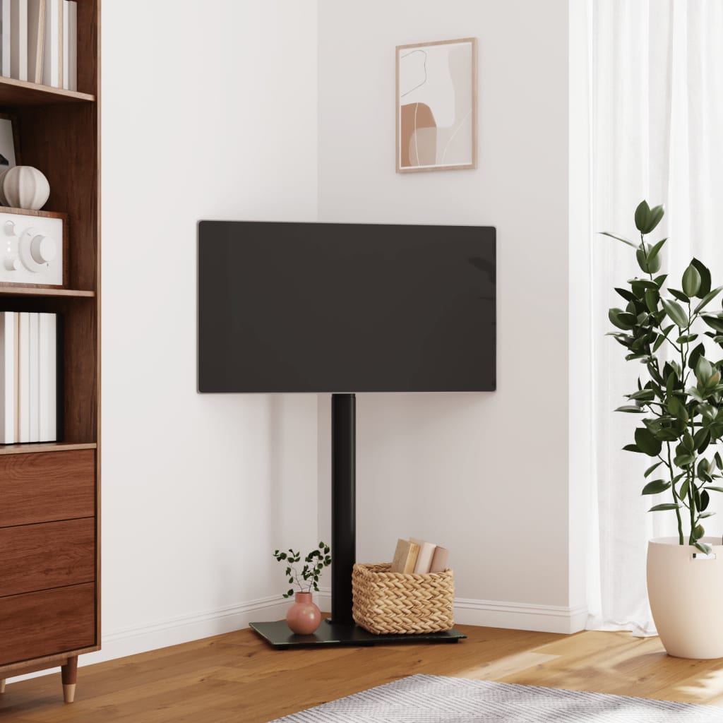 Vidaxxl meuble TV modèle d'angle 1 couche pour 32-65 pouces noir