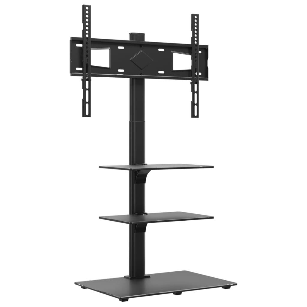 Vidaxxl meuble TV modèle d'angle 3 couches pour 32-65 pouces noir