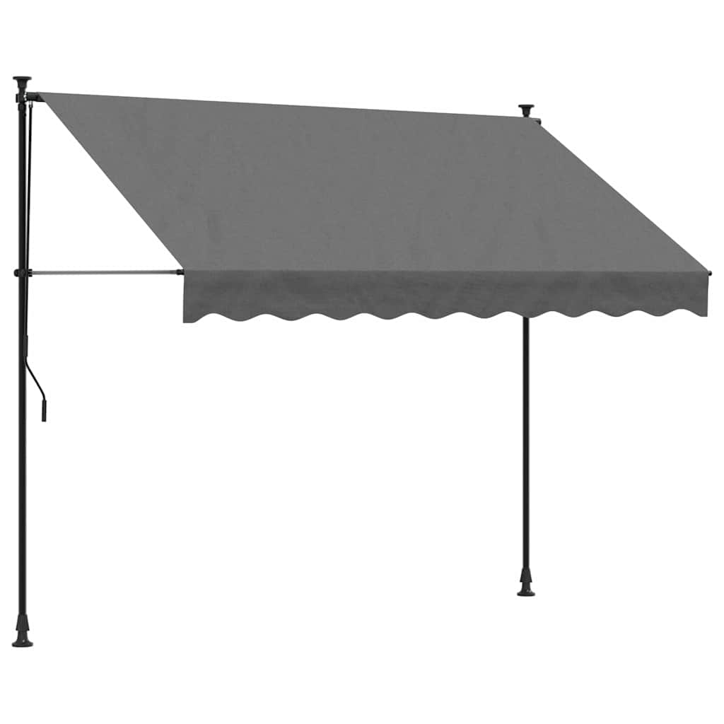 Auvent extensible Vidaxx 250x150 cm tissu et acier anthracite