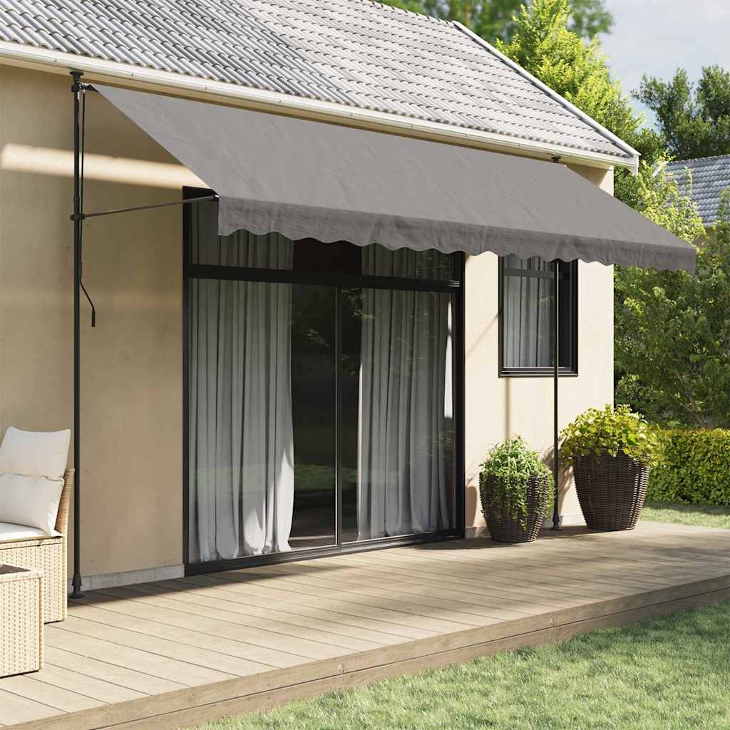 VidaXL Auvent extensible 400x150 cm tissu et acier anthracite