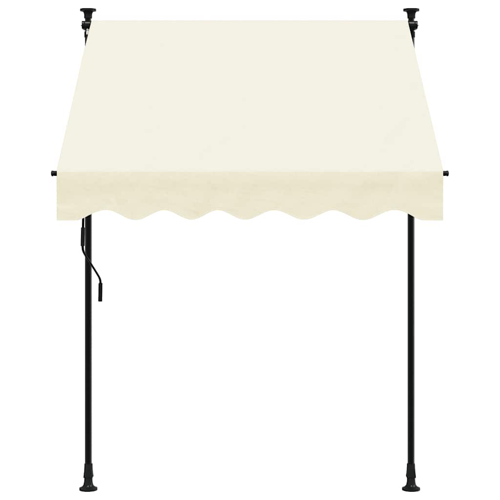 Auvent extensible Vidaxx 150x150 cm tissu et acier couleur crème