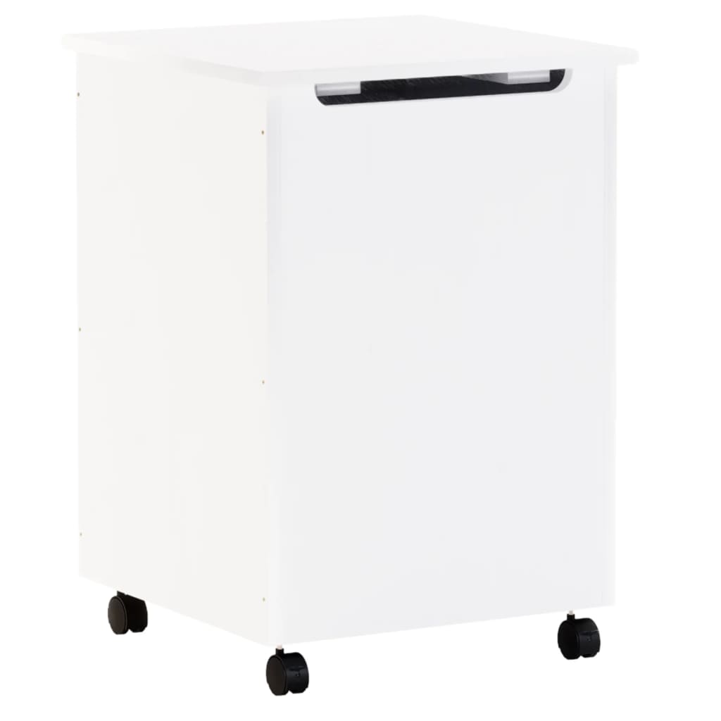 Vidaxx panier à linge à roulettes rana 45x45x64 cm bois de pin massif blanc