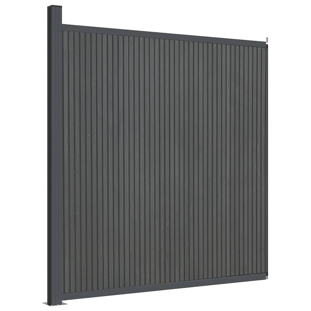 Vidaxxl panneau de clôture 173x186 cm hkc gris