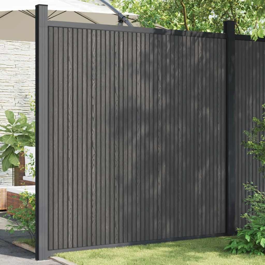 Vidaxxl panneau de clôture 173x186 cm hkc gris