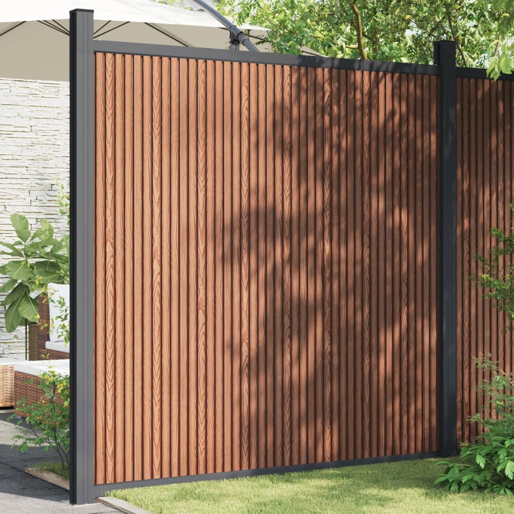 VidaXL Panneau de clôture 180x186 cm HKC marron