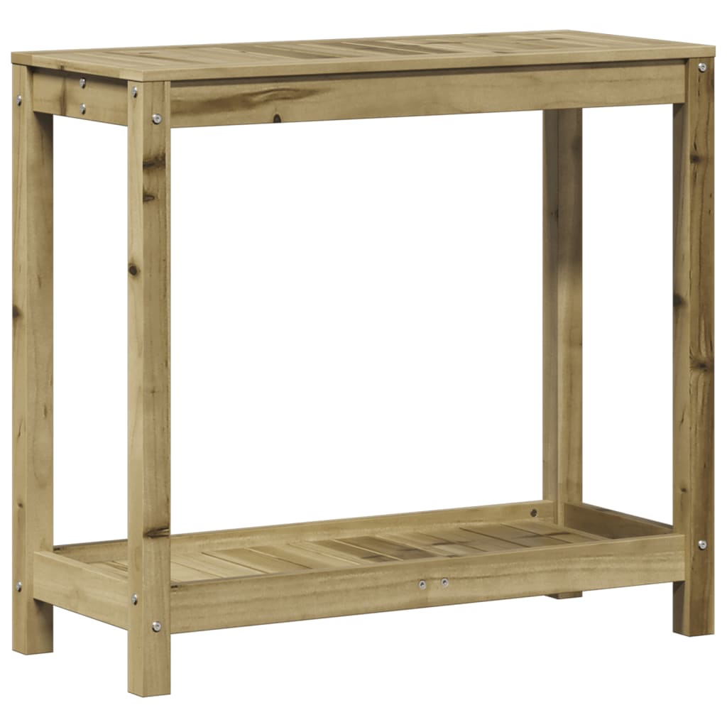 Vidaxx table d'empotage avec étagère 82,5x35x75 cm bois de pin imprégné
