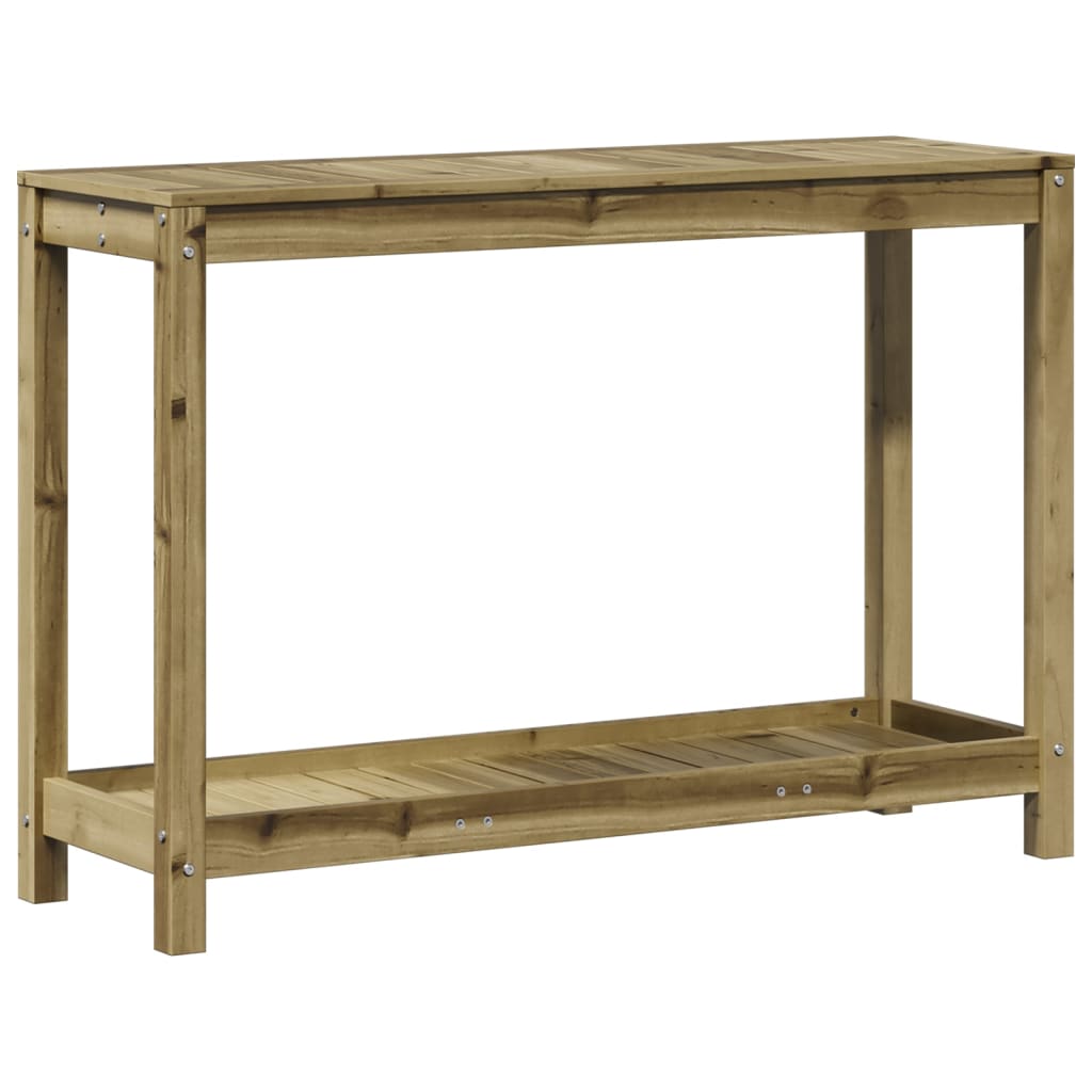 VidaXL Table d'empotage avec étagère 108x35x75 cm Pin imprégné