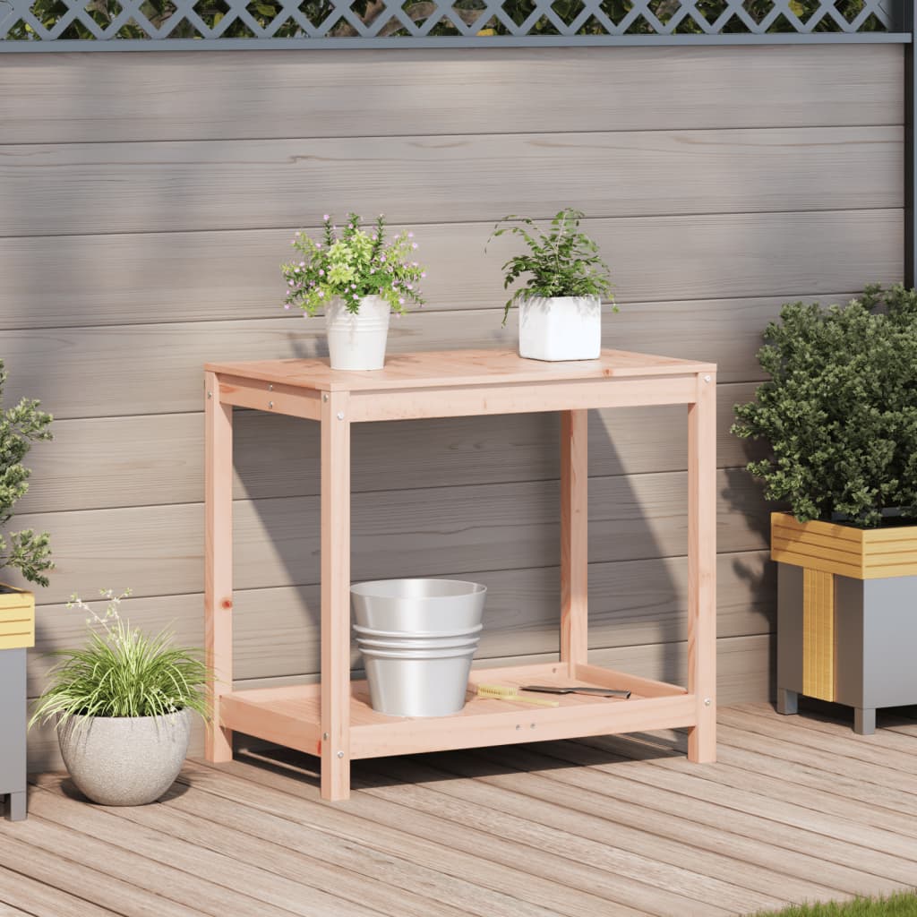 Vidaxx table d'empotage avec étagère 82,5x50x75 cm bois de Douglas massif