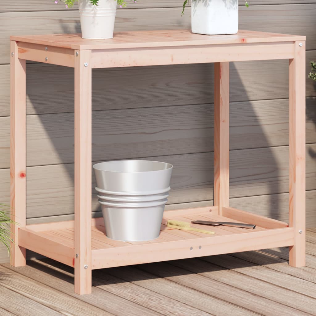 Vidaxx table d'empotage avec étagère 82,5x50x75 cm bois de Douglas massif