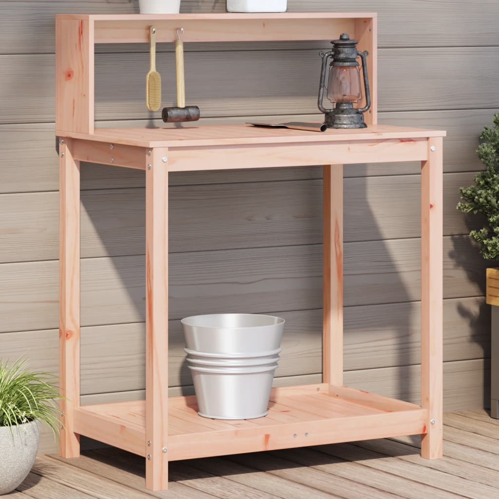 Vidaxx table d'empotage avec étagères 82,5x50x109,5 cm bois de Douglas massif