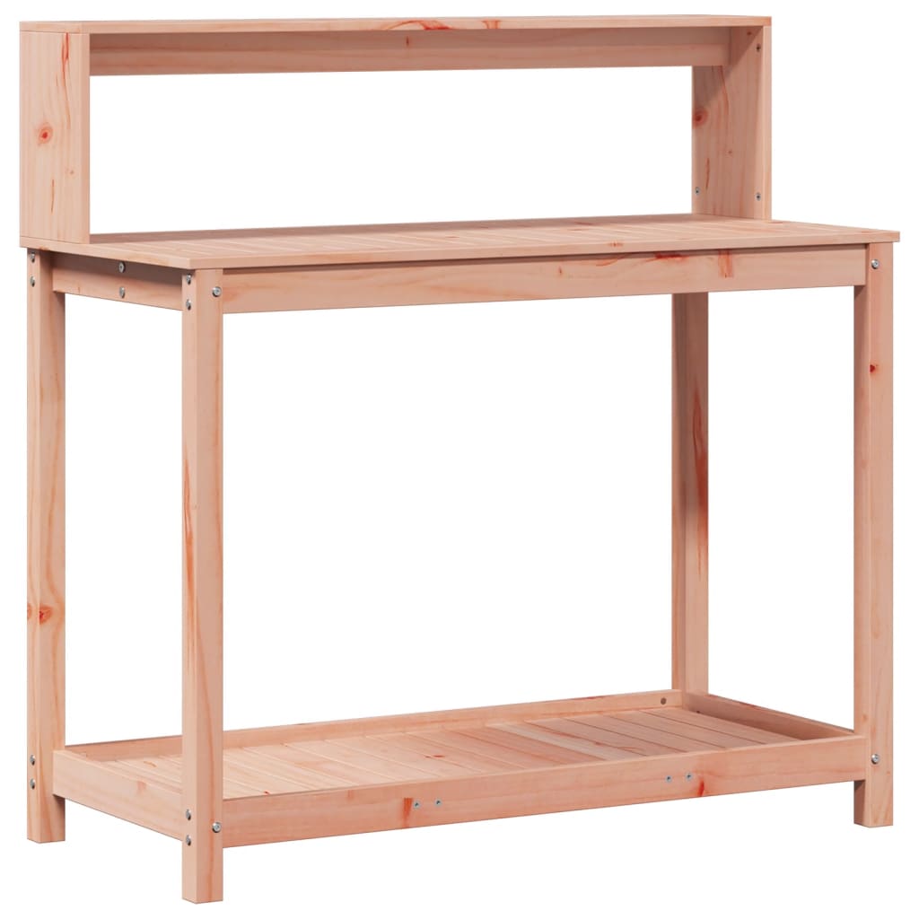 VidaXL table d'empotage avec étagères 108x50x109,5 cm bois de Douglas massif