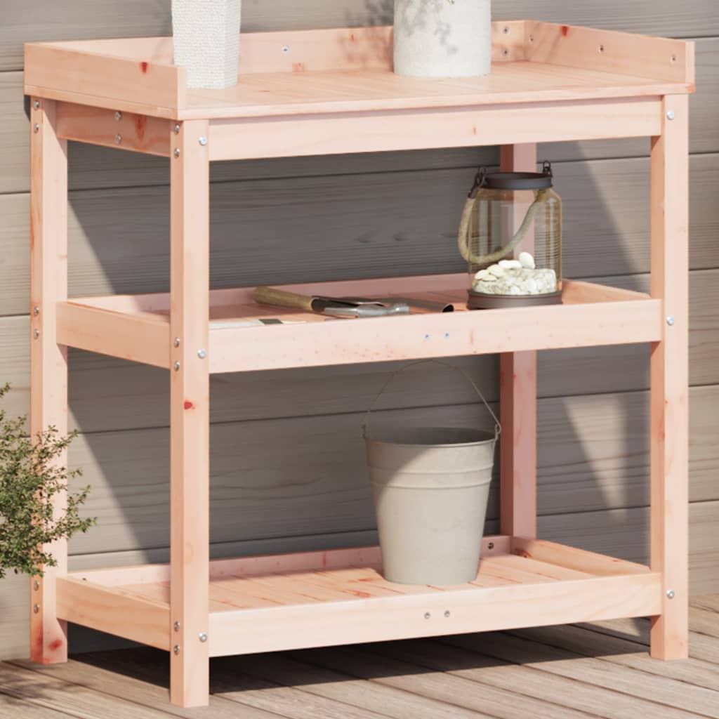 Vidaxx table d'empotage avec étagères 82,5x45x86,5 cm bois de Douglas massif