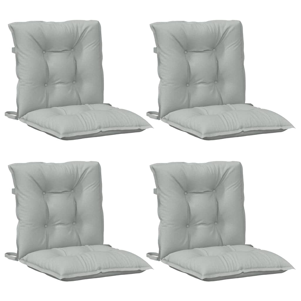 Vidaxx coussins de chaise 4 pcs dossier bas 100x50x7 cm tissu gris clair