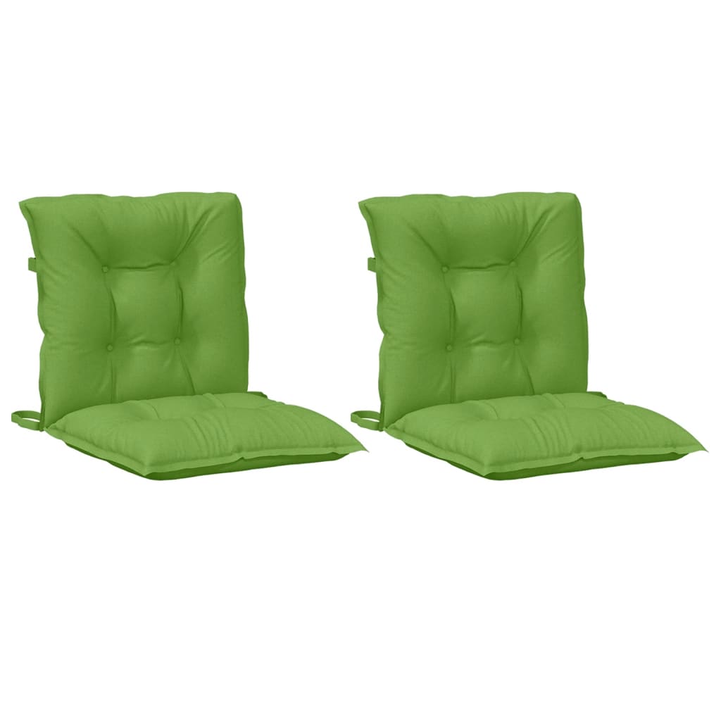 Vidaxx coussins de chaise 2 pcs dossier bas 100x50x7 cm tissu vert mélangé