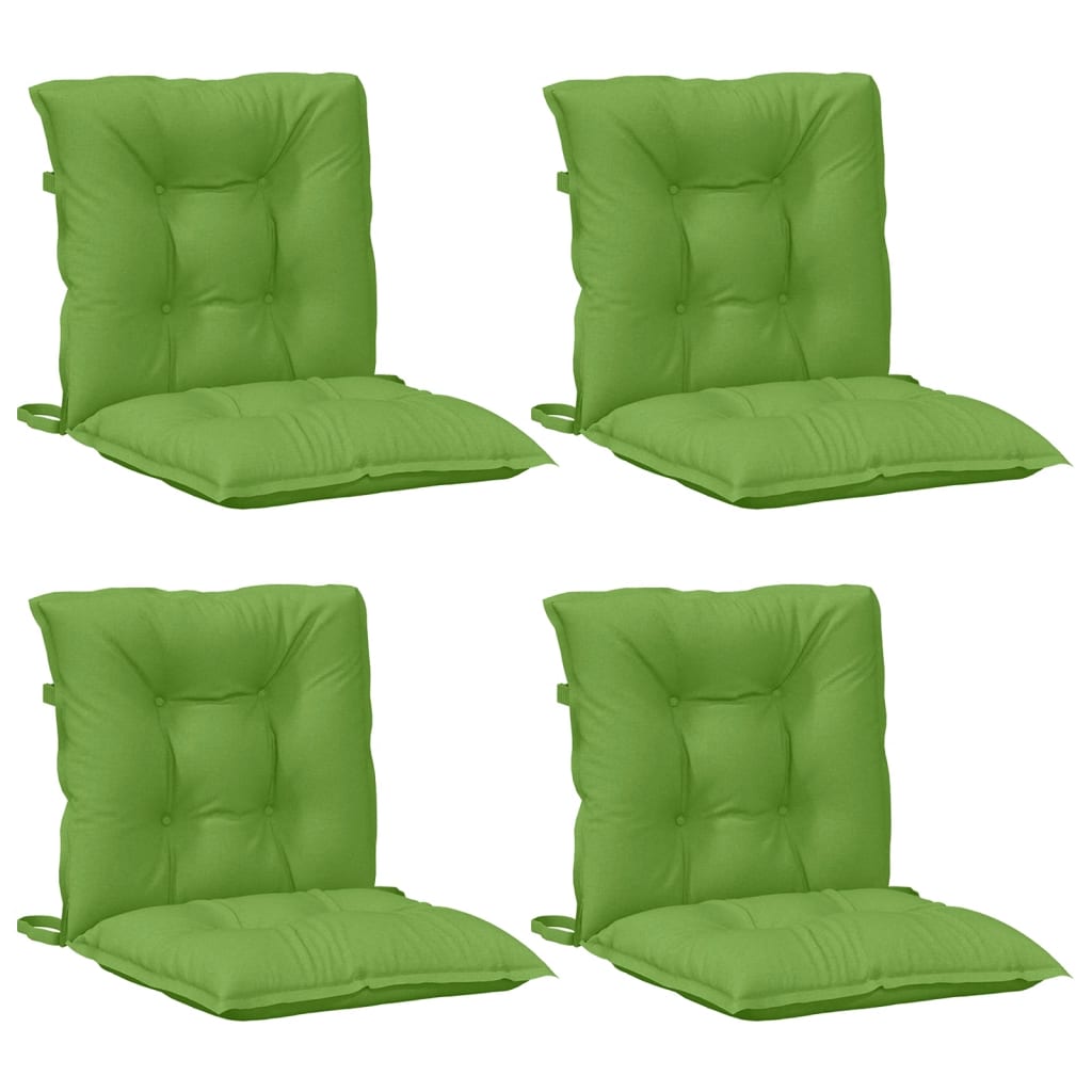 Vidaxx coussins de chaise 4 pcs dossier bas 100x50x7 cm tissu vert mélangé