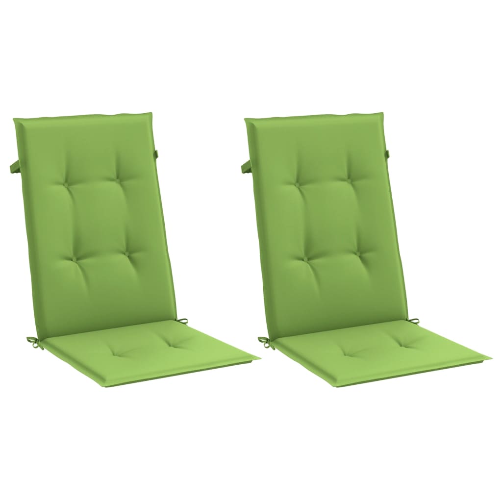 Vidaxx coussins de chaise 2 pcs dossier haut 120x50x4 cm tissu vert mélangé
