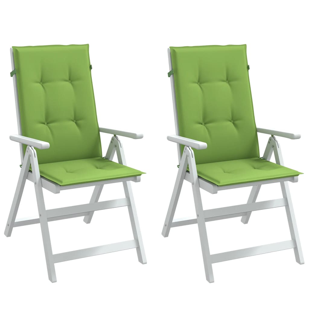 Vidaxx coussins de chaise 2 pcs dossier haut 120x50x4 cm tissu vert mélangé