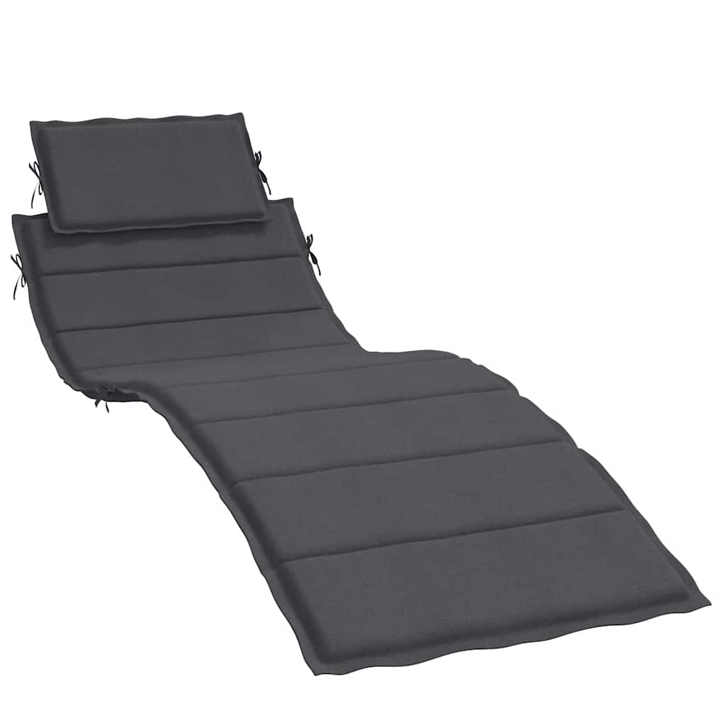 Vidaxx coussin de transat 186x58x4 cm tissu, anthracite mélangé