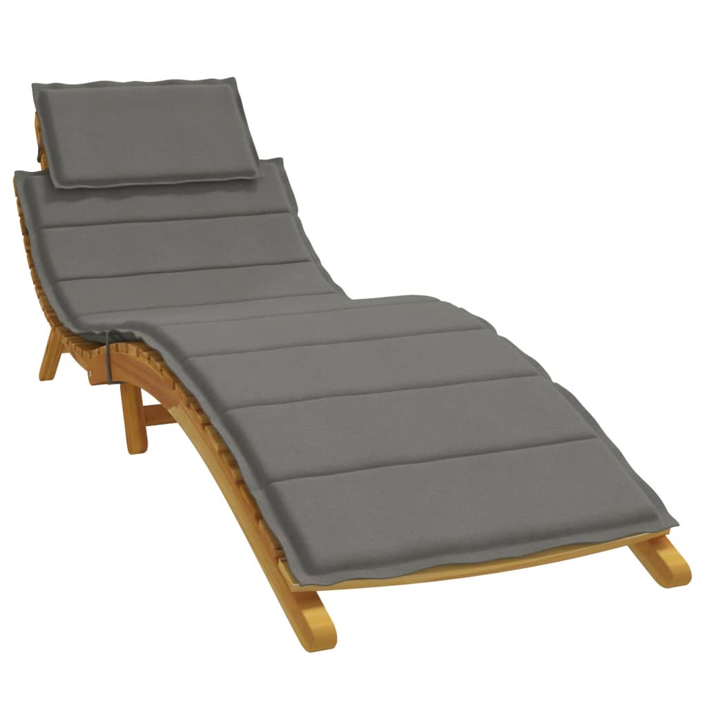 Vidaxx coussin de transat 186x58x3 cm tissu, gris foncé chiné