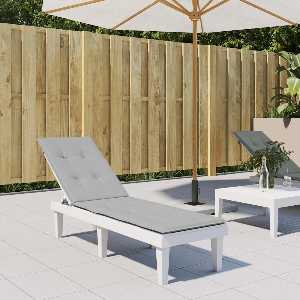 Vidaxx coussin de chaise de terrasse (75+105)x50x3 cm tissu mélangé gris clair