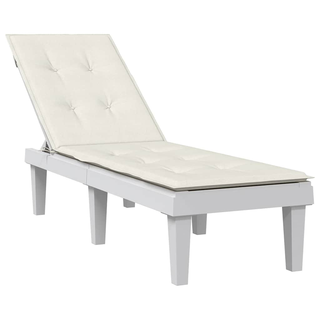 Vidaxx coussin de chaise de terrasse (75+105) x 50 x 4 cm tissu mélangé crème