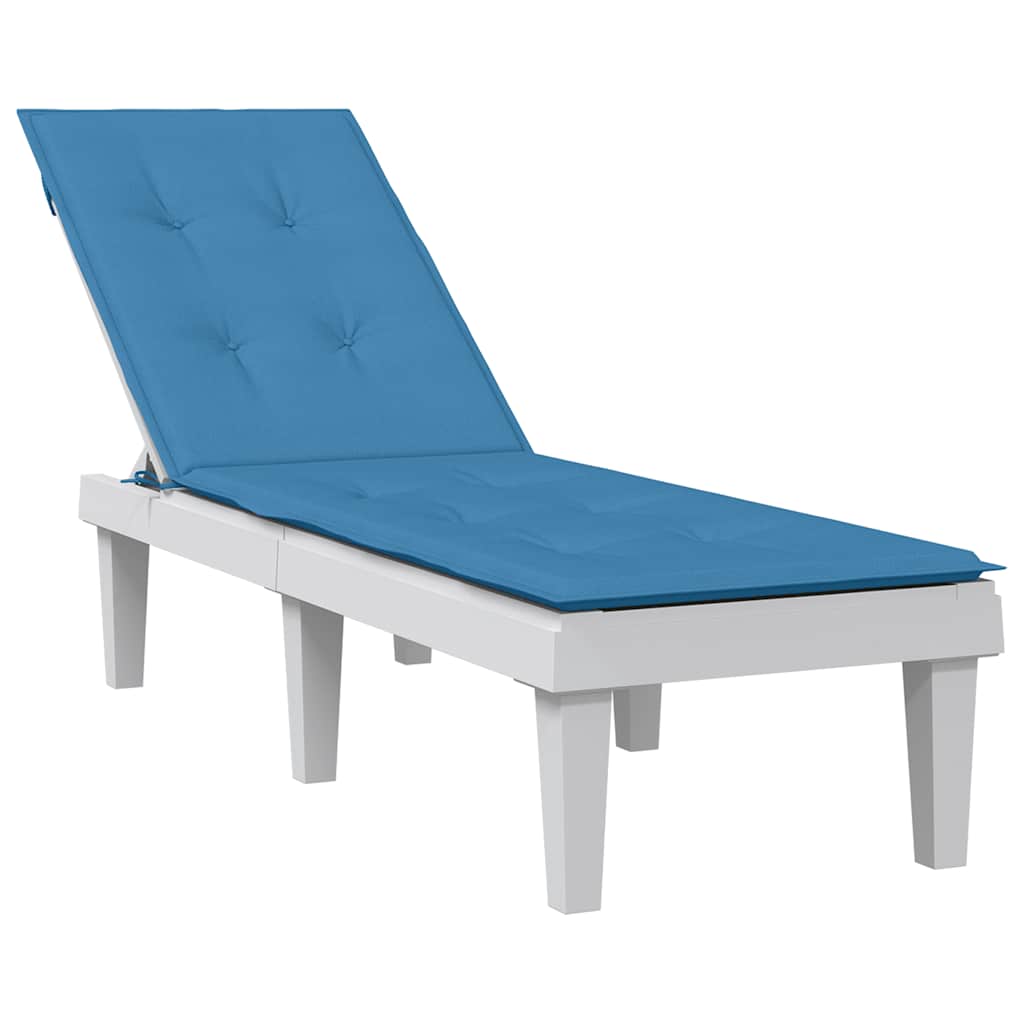 Vidaxx coussin de chaise de terrasse (75+105) x 50 x 4 cm tissu bleu chiné