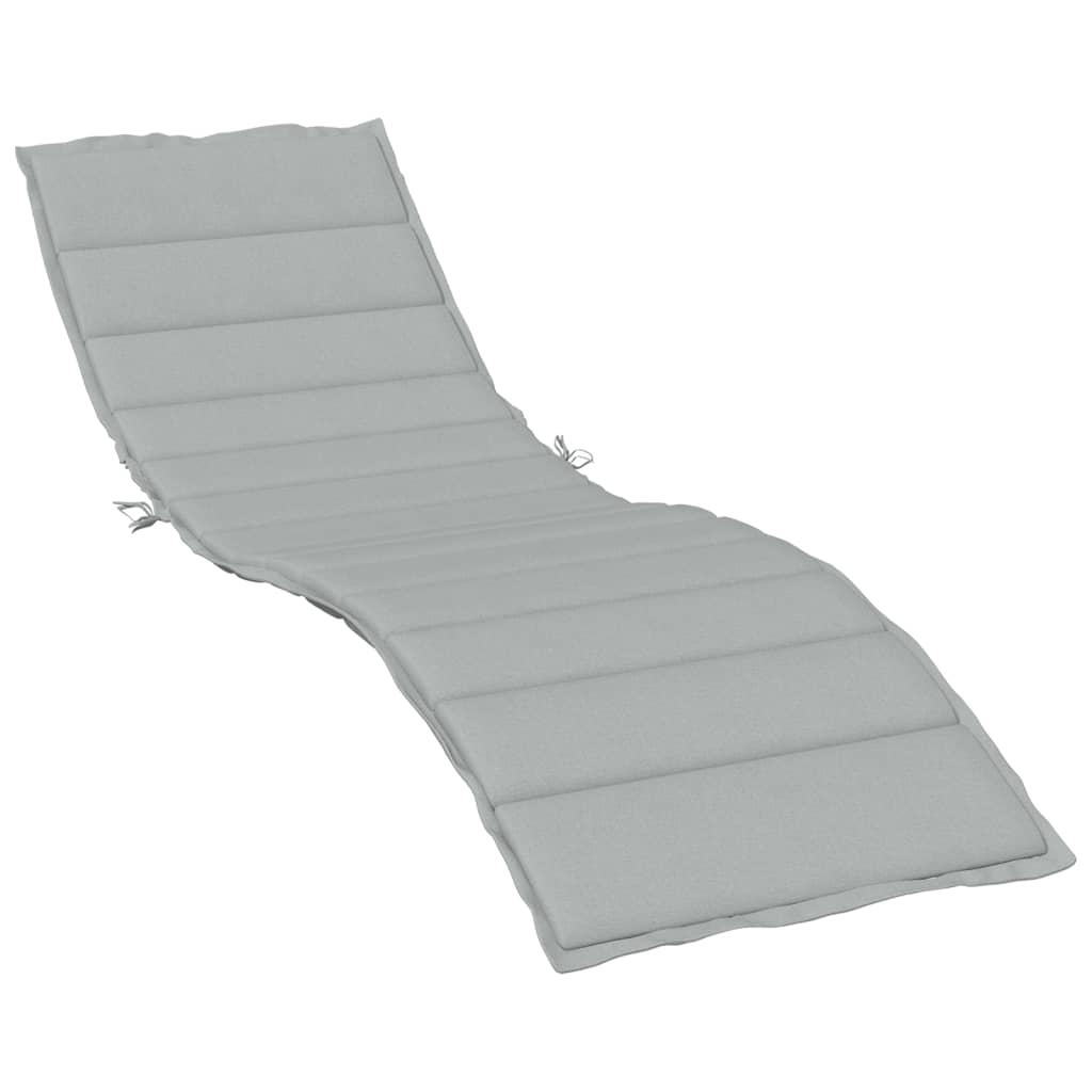 Vidaxx coussin de transat 200x50x4 cm tissu, gris clair chiné