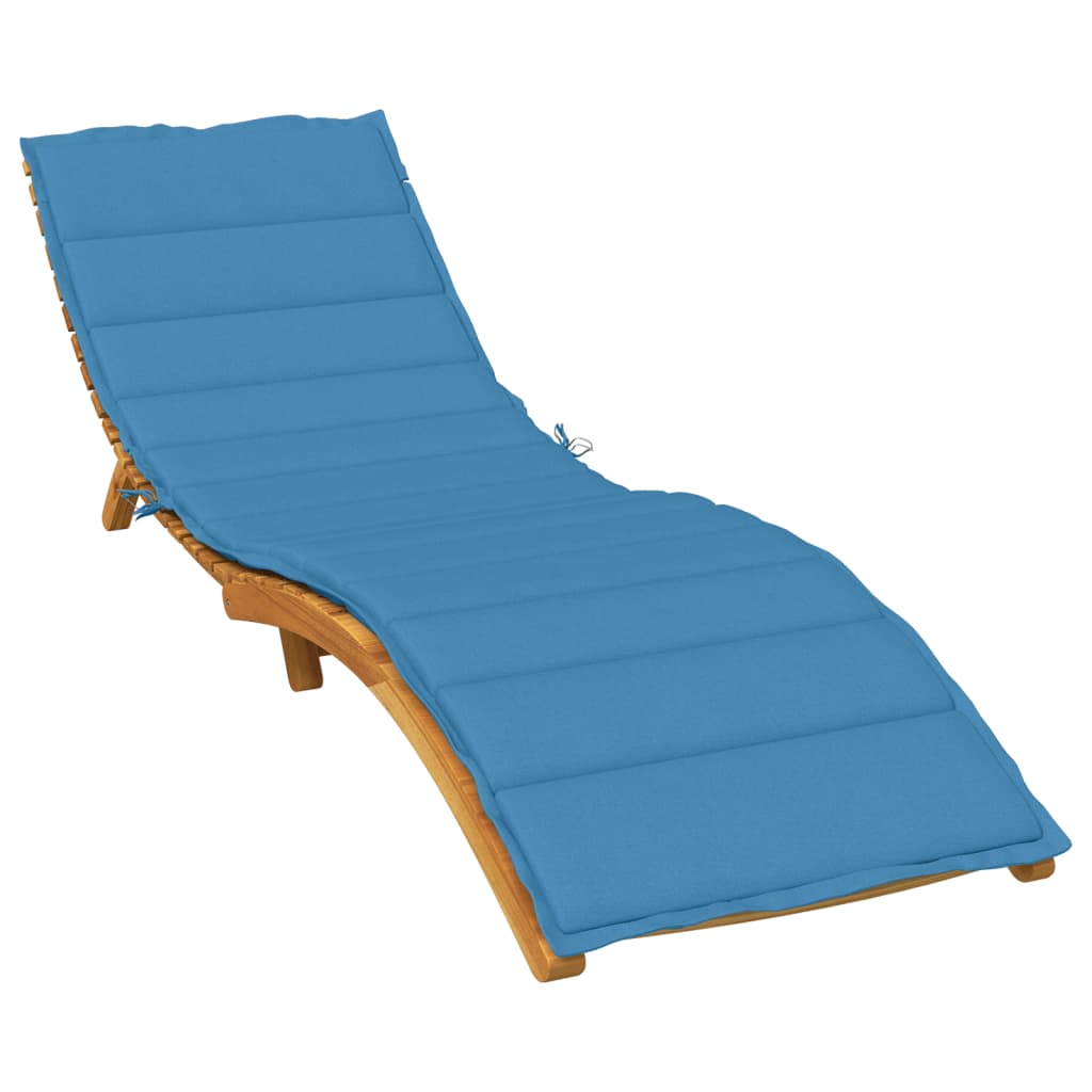 Vidaxx coussin de transat 200x50x4 cm tissu, bleu mélangé