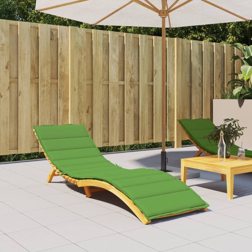 Vidaxx coussin de transat 200x50x4 cm tissu vert mélangé
