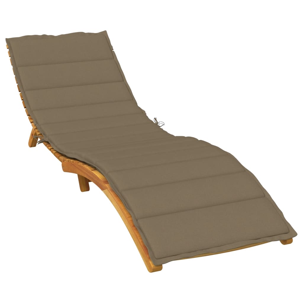 Vidaxx coussin de transat 200x50x4 cm tissu, taupe chiné