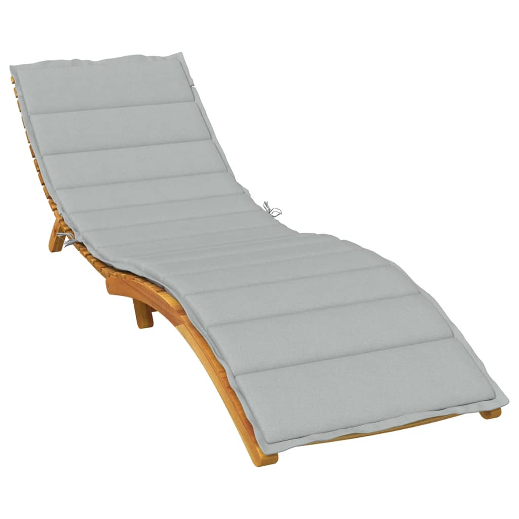 Vidaxx coussin de transat 200x60x4 cm tissu mélangé gris clair