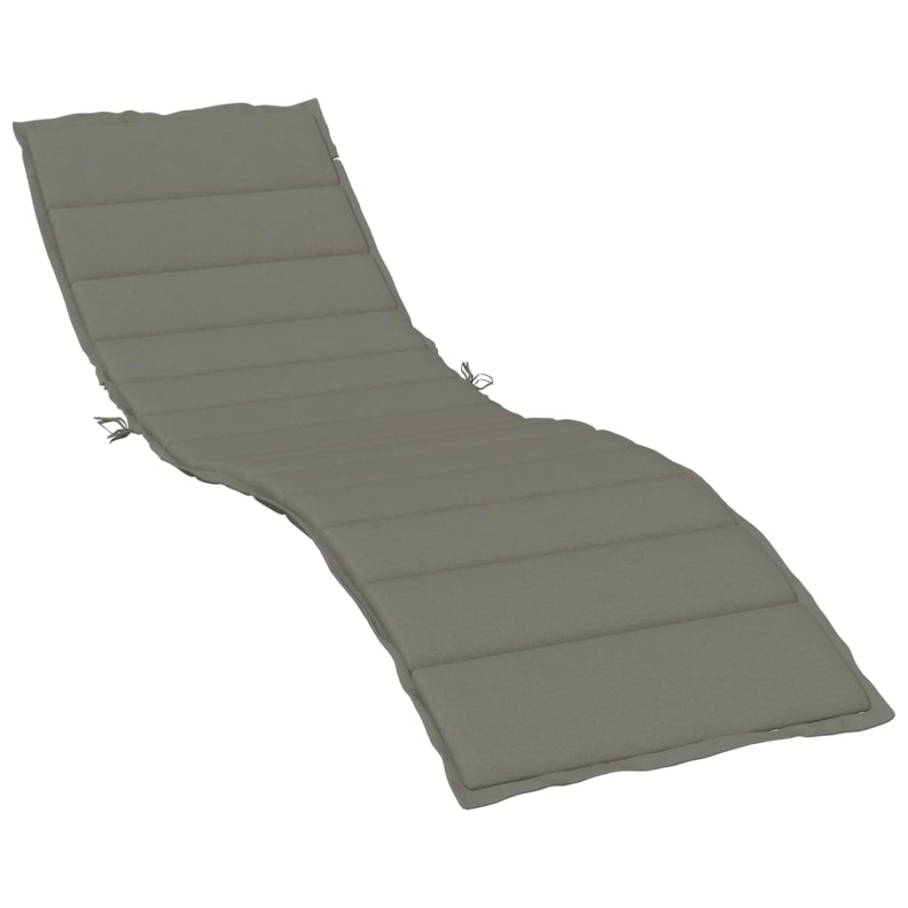VidaXL Coussin de transat 200x70x4 cm tissu, gris foncé chiné