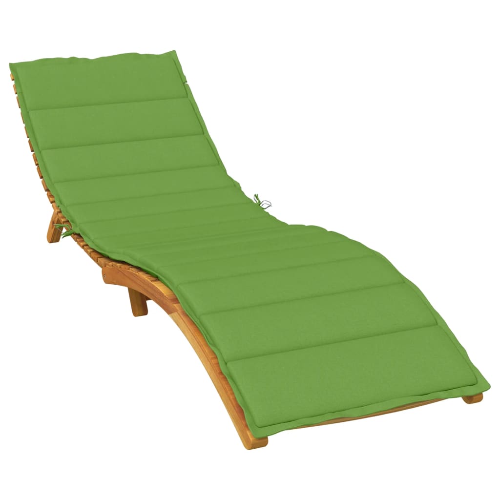Vidaxx coussin de transat 200x70x4 cm tissu vert mélangé