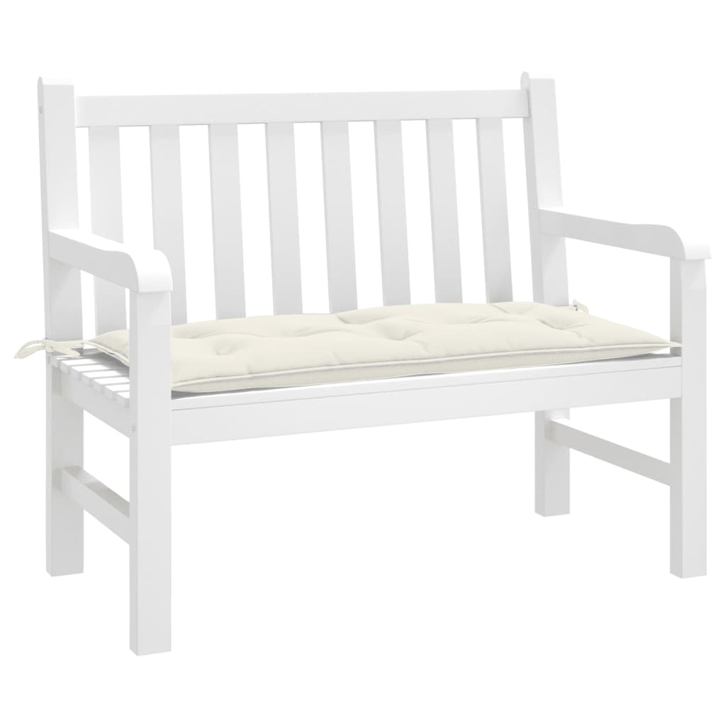 VidaXL coussin de banc de jardin 100x50x7 cm tissu mélangé crème