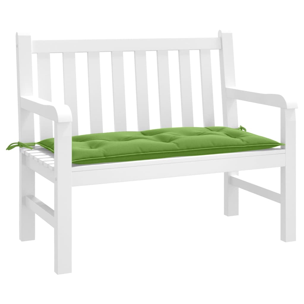 VidaXL coussin de banc de jardin 100x50x7 cm tissu vert mélangé