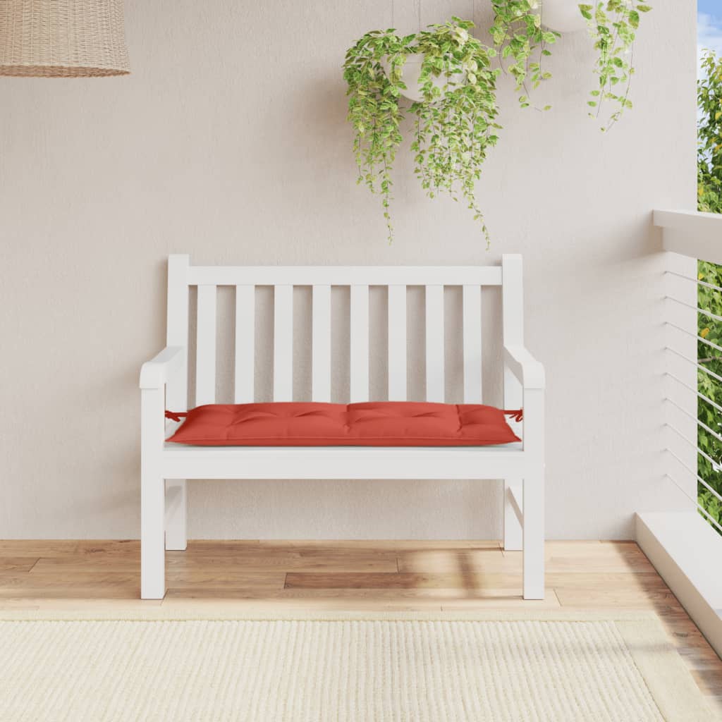 VidaXL coussin de banc de jardin 100x50x7 cm tissu mélangé rouge