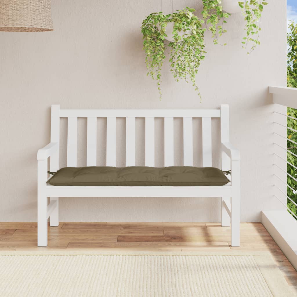 VidaXL coussin de banc de jardin 120x50x7 cm tissu taupe chiné