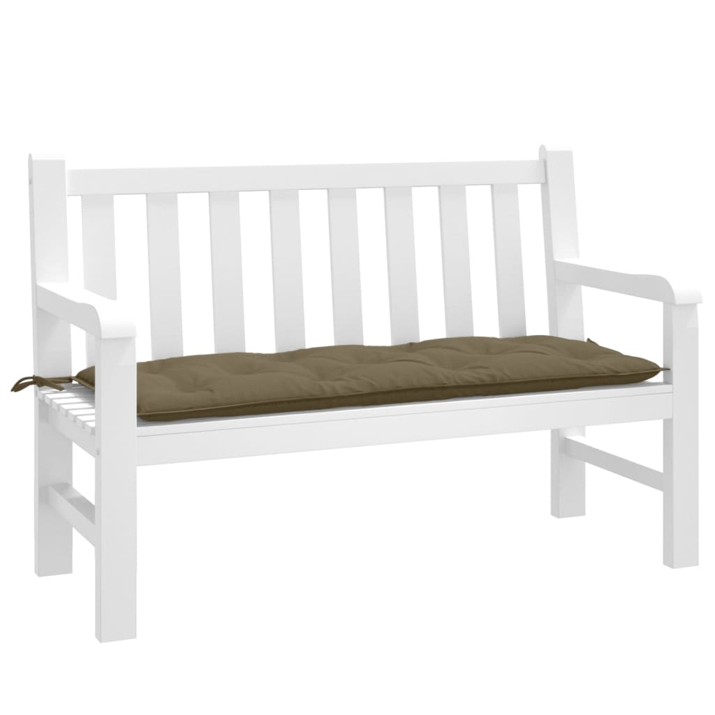 VidaXL coussin de banc de jardin 120x50x7 cm tissu taupe chiné